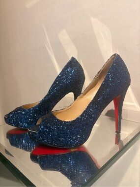 Blue Sparkly Louboutins size 39